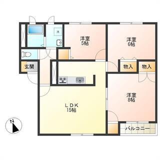 ハイセレール緑(3LDK/2階)の間取り写真
