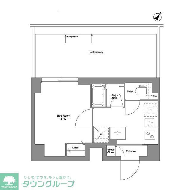 BPRレジデンス行徳(1K/6階)の間取り写真