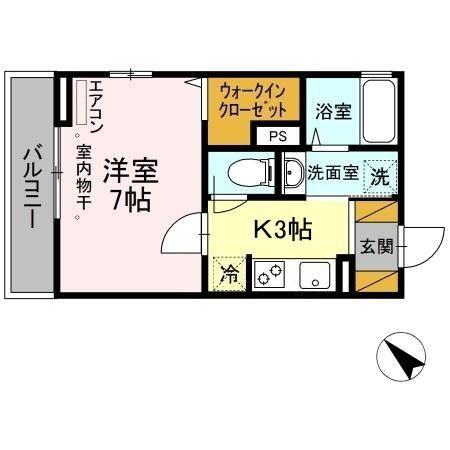 JR京葉線 新浦安駅 徒歩15分 3階建 築5年(1K/3階)の間取り写真