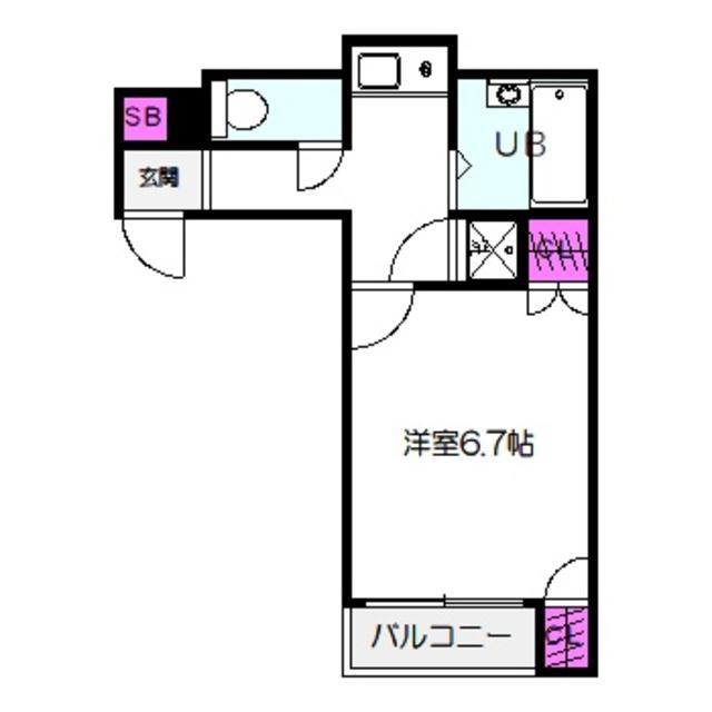 エスポワール(1K/3階)の間取り写真