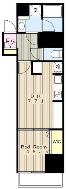 LIME RESIDENCE MACHIDA(1DK/12階)の間取り写真