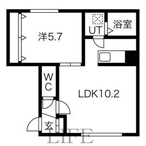 ドゥラル(1LDK/2階)の間取り写真