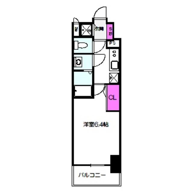 エスリード京橋(1K/6階)の間取り写真