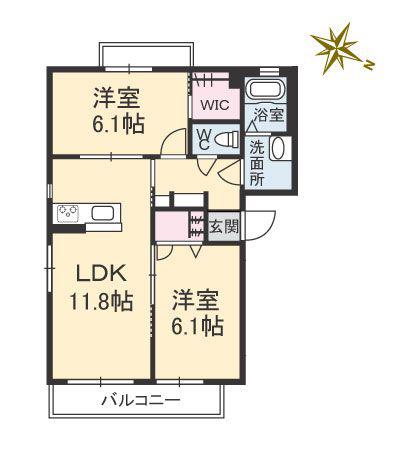 TRUNK(2LDK/3階)の間取り写真