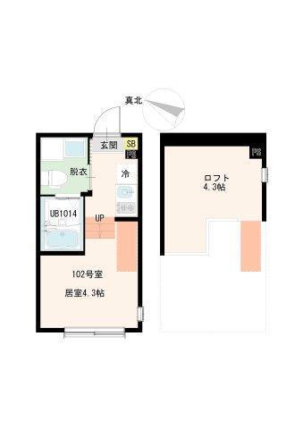 平井六丁目7(ワンルーム/1階)の間取り写真