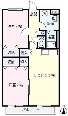 ア・ドリーム星ヶ丘南(2LDK/3階)の間取り写真
