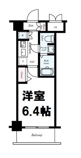 ジュネーゼグラン南堀江(1K/6階)の間取り写真