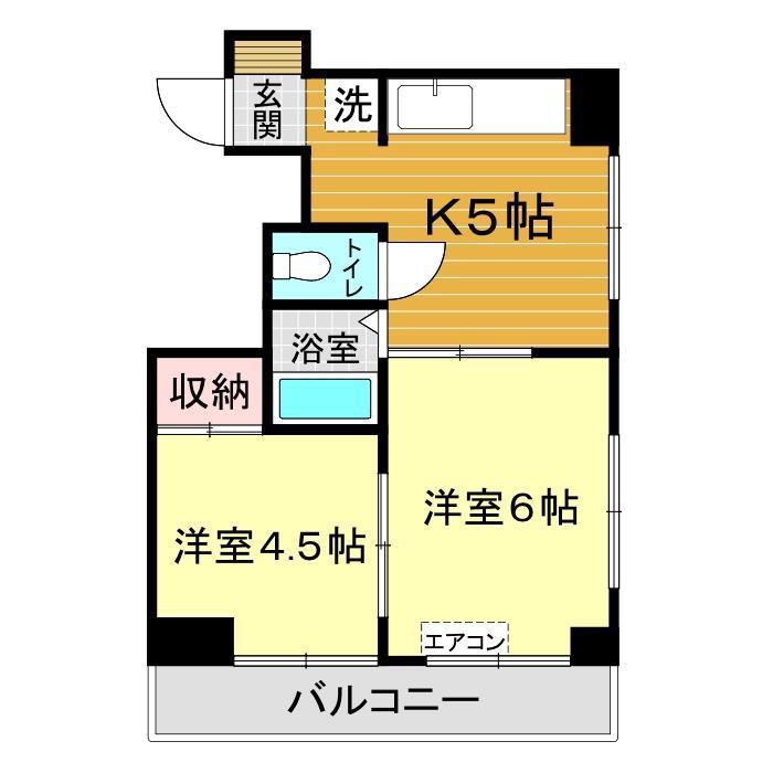 坂本マンション(2K/2階)の間取り写真