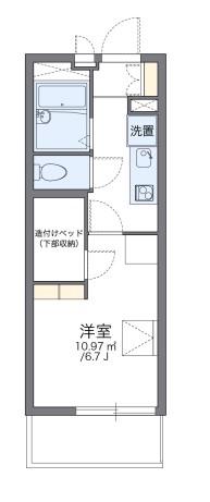 レオパレス阪急塚口(1K/4階)の間取り写真
