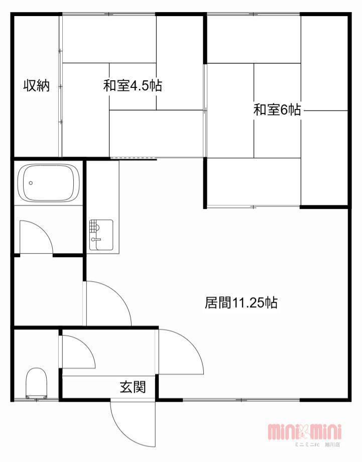 東光ハイツ(2LDK/2階)の間取り写真