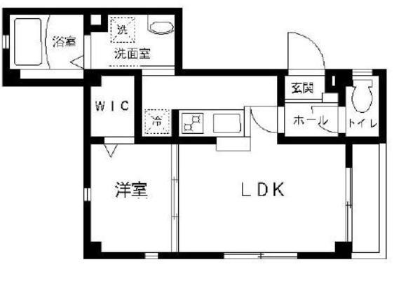 ラシーネ菊川(1LDK/2階)の間取り写真