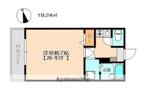 ピュアドーム館姪浜A・B・C(1K/2階)の間取り写真