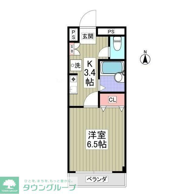ラルーチェ(1K/2階)の間取り写真