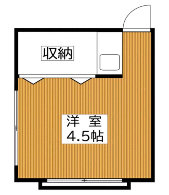 橋本荘(ワンルーム/1階)の間取り写真