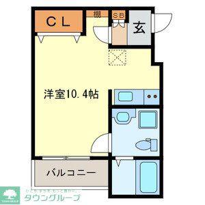 CHAMBRE HIDEMI II(ワンルーム/2階)の間取り写真