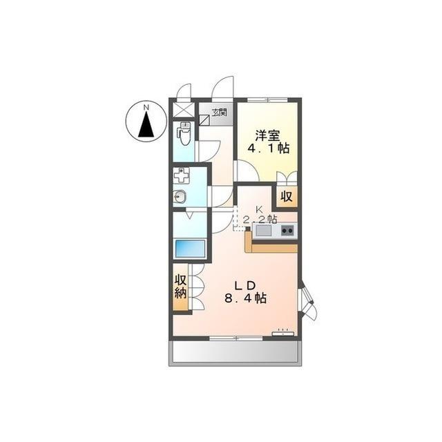 コンフォースコートI(1LDK/1階)の間取り写真