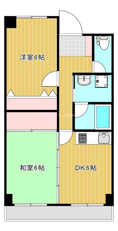 第二スカイマンション青嵐(3DK/3階)の間取り写真