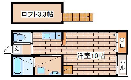グランシャリオ山本通Ⅱ(ワンルーム/2階)の間取り写真