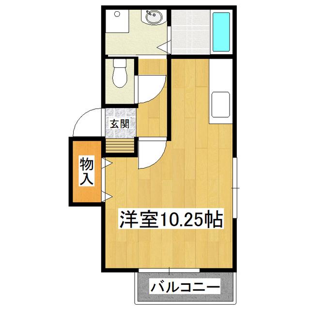 MMハイツ(ワンルーム/2階)の間取り写真