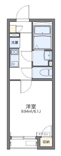 レオネクストショコラ国立(1K/1階)の間取り写真