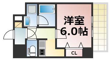 URO北巽(1K/9階)の間取り写真
