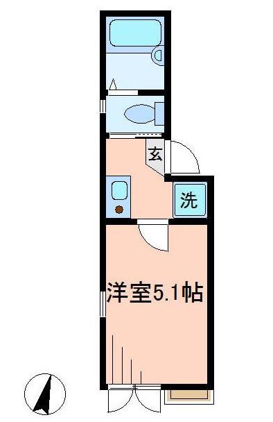メゾンさくら亀有(1K/1階)の間取り写真