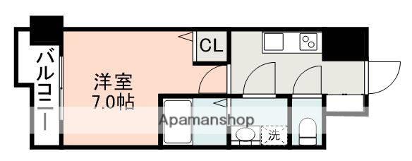 S-RESIDENCE加治屋町ACHIEVE(1K/2階)の間取り写真