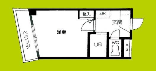 セリシエ中津(1K/1階)の間取り写真
