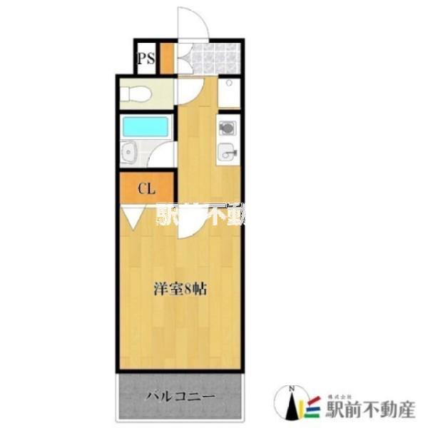 ハイラーク花畑駅前(1K/5階)の間取り写真