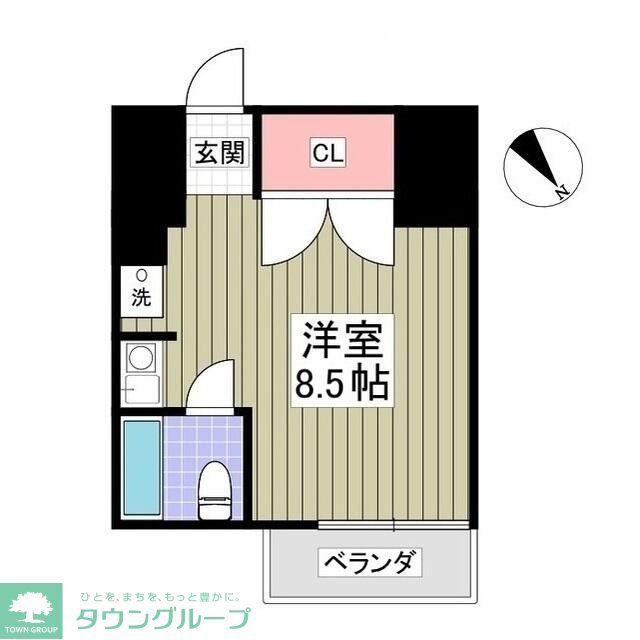 春日ビル(ワンルーム/3階)の間取り写真