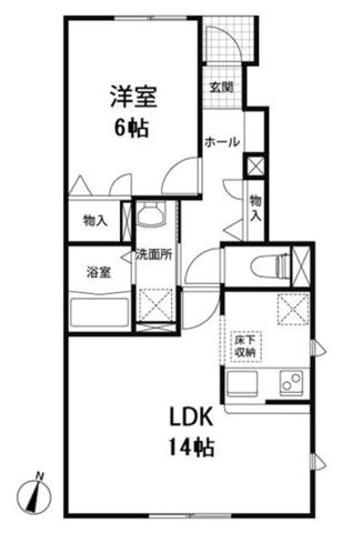 アレプロッツ・ツー(1LDK/1階)の間取り写真