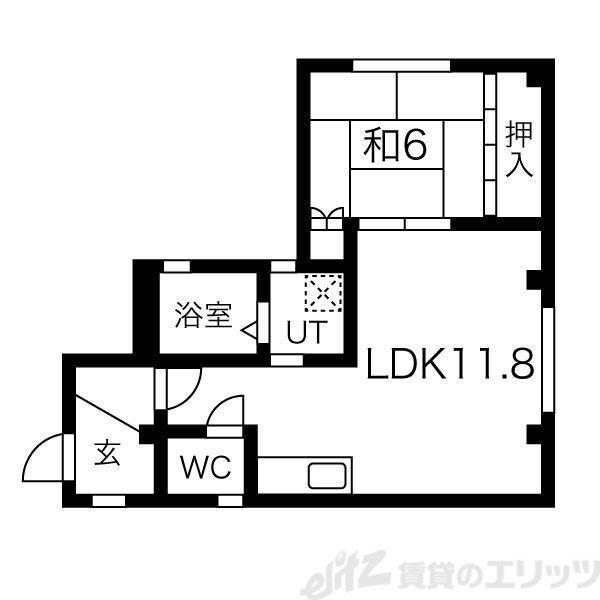 吉田ハイツ(1LDK/1階)の間取り写真