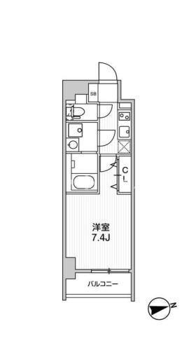 ブラウ南池袋(1K/6階)の間取り写真