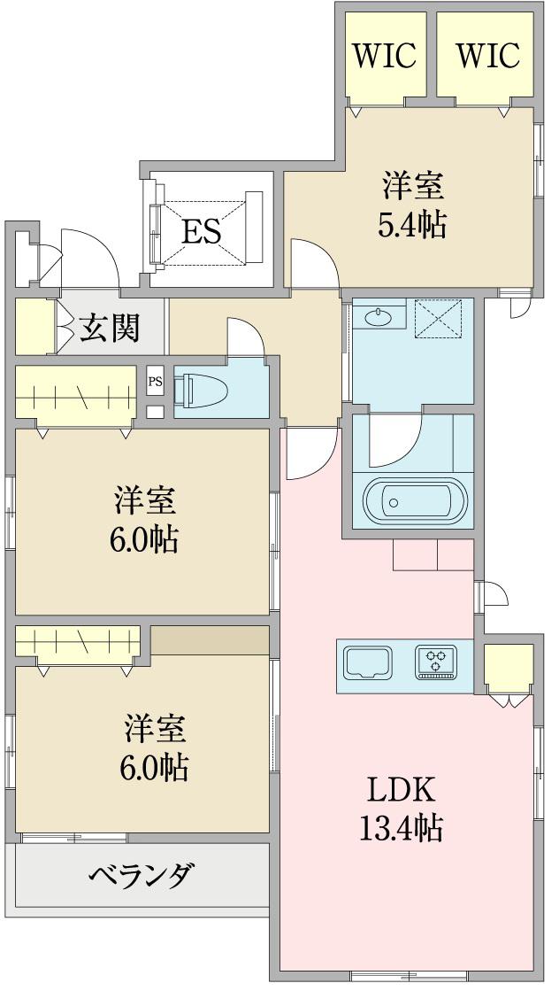 アオイ マーレ(3LDK/3階)の間取り写真