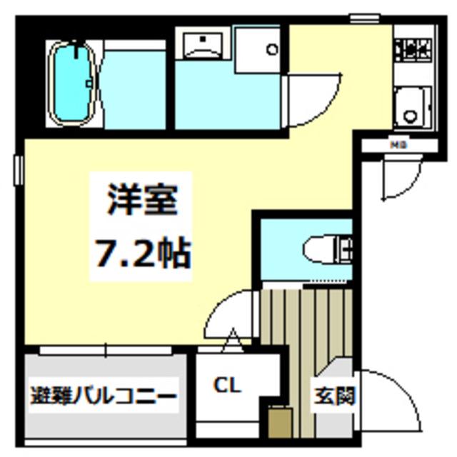 SOLEIL LEVANT(1K/1階)の間取り写真
