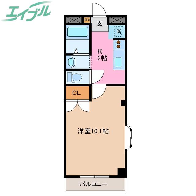 アネモネ(1K/5階)の間取り写真