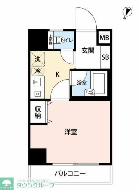 プレール九段(1K/6階)の間取り写真