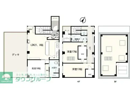リアリティ福岡(4LDK/3階)の間取り写真