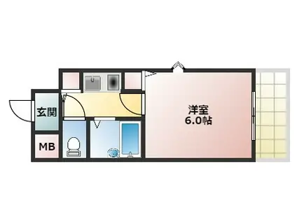 イトーピア三宮アーバンステージ(1K/12階)の間取り写真