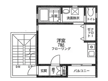 JR東海道本線 辻堂駅 徒歩2分 3階建 築13年(ワンルーム/3階)の間取り写真