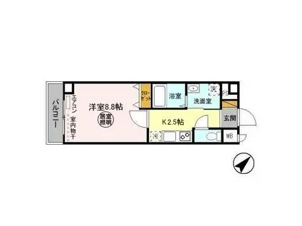 おおたかの森グラナリー(1K/3階)の間取り写真