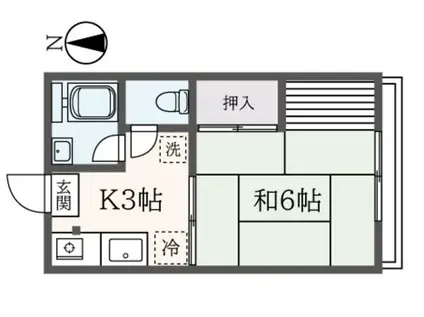 ファミーユ(1K/2階)の間取り写真
