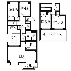 第2エクセルナガタ(5LDK/4階)の間取り写真