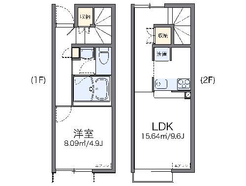レオネクストパールカクテル(1LDK/1階)の間取り写真