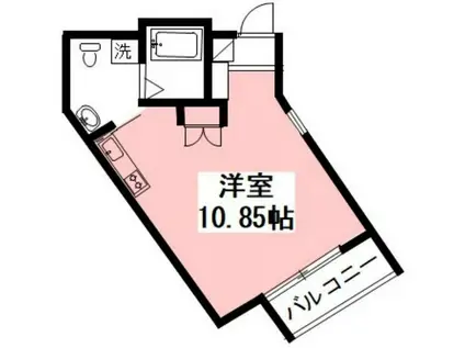 BANPOOI・II(ワンルーム/2階)の間取り写真