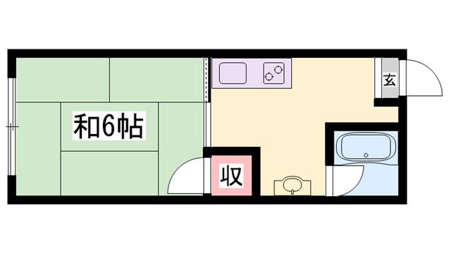 レアール増位本町(1K/2階)の間取り写真