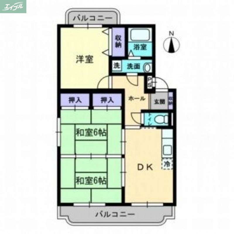 エスポワール(3DK/3階)の間取り写真