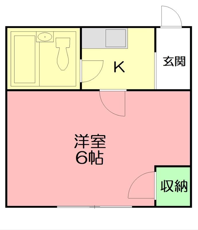 プラーズ愛甲C(1K/1階)の間取り写真