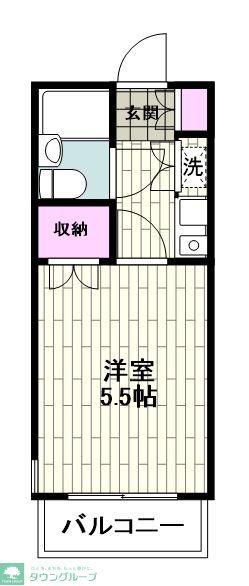 クリオさがみ野弐番館(1K/4階)の間取り写真