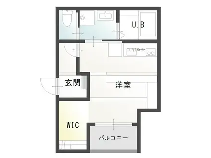 THE ALPHA PRIME倉吉駅前(1K/2階)の間取り写真